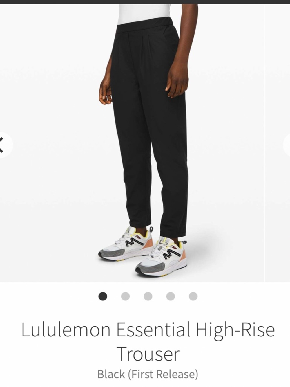 Lululemon Essential High-Rise
Trouser Black. Size 6. EUC